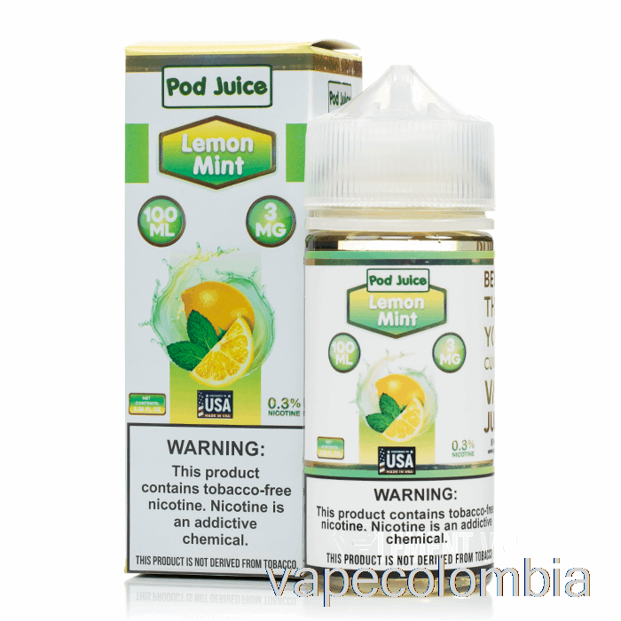 Vape Desechable Limón Menta - Jugo De Vaina - 100ml 0mg